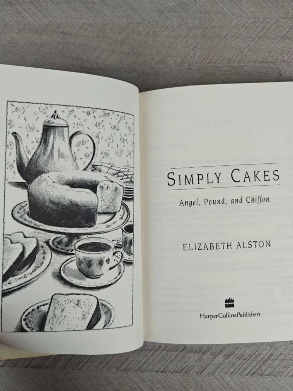 Simply Cakes: Angel, Pound And Chiffon Elizabeth Alston Hardcover 1994 Recipes